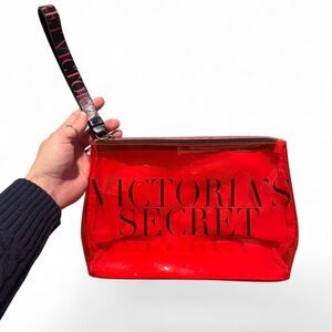 Victoria's Secret Red Cosmetic/Toiletry Bag